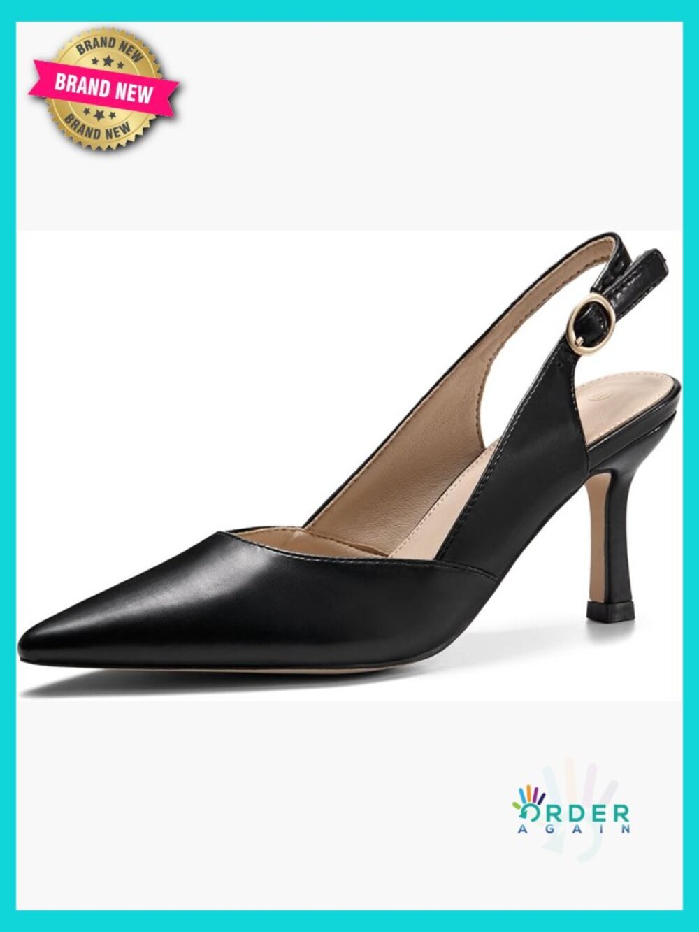 Slingback Kitten Heels Closed Pointed Toe Backless Wedding Party Dress Pumps